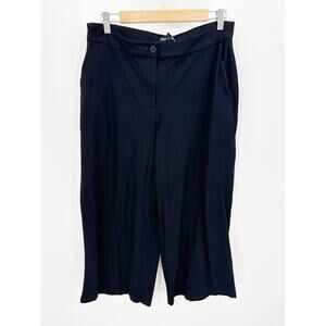 Eileen Fisher Womens Cropped Wide Leg‎ Pants Size 10 Quiet Luxury Minimal